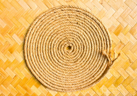 Manila rope, bamboo basketry