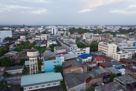 Views of old buildings and old houses in the province in Thailand の写真素材