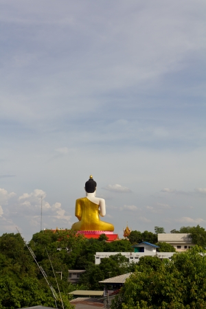 Behind of the large Buddha statue in Thailand  の写真素材