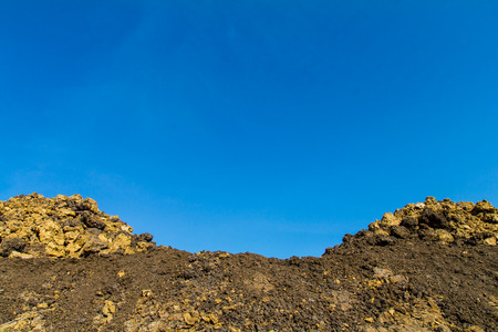 Low angle mound was excavated pile which has a sky scene の写真素材
