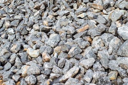 Background of a pile of stones collected for construction 