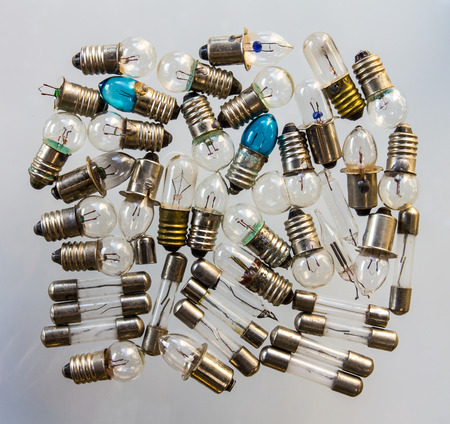 Background head light fuse old and small, which is then stored.の写真素材