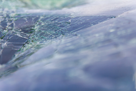 Background blur of windshield cracking due to an accident collided.の写真素材
