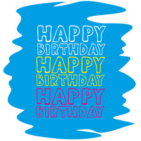 Happy Birthday card with balloonのイラスト素材