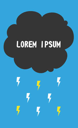 Clouds. Modern simple flat forecast storm sign. Weather, internet concept. Trendy vector symbol for website design, web button, mobile app.のイラスト素材