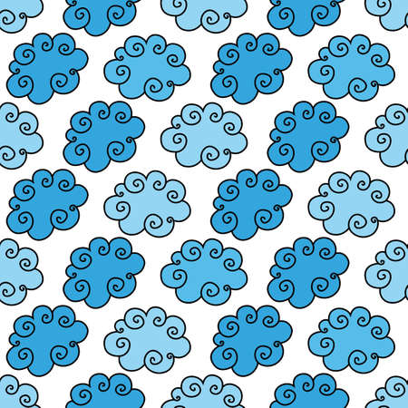 Set of clouds vector illustrationのイラスト素材