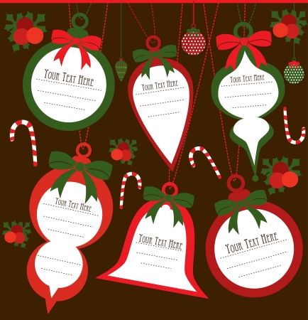 christmas frame set design. vector illustrationのイラスト素材