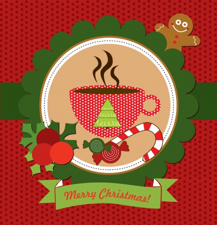 christmas frame set design  vector illustrationのイラスト素材