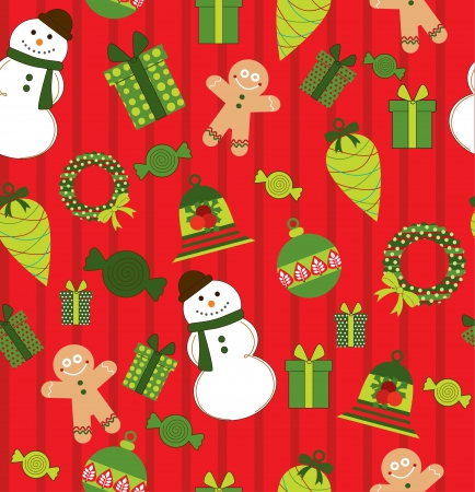 childlike christmas pattern  vector illustrationのイラスト素材