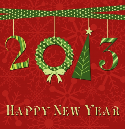 happy new year card design  vector illustrationのイラスト素材