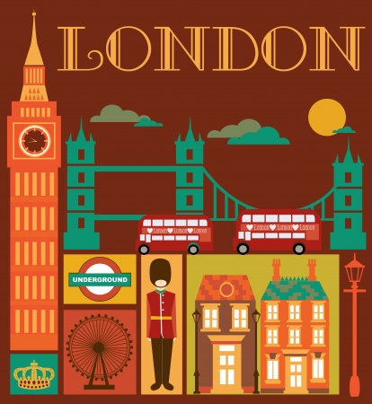 London card design. vector illustrationのイラスト素材