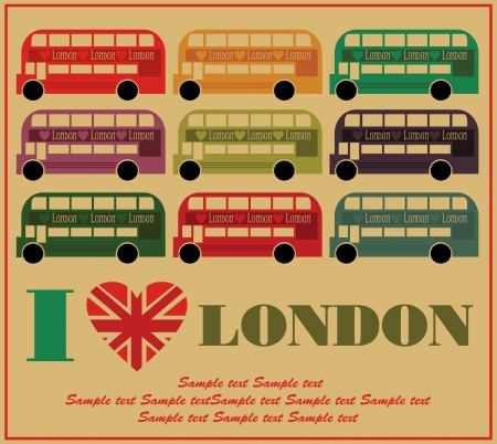 I love London card design. vector illustrationのイラスト素材