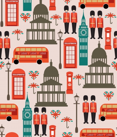 london seamless pattern design  vector illustrationのイラスト素材