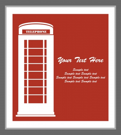 phone booth card design  vector illustrationのイラスト素材