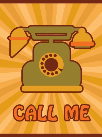 retro communication card  vector illustrationのイラスト素材