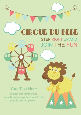 fun circus card  illustrationのイラスト素材