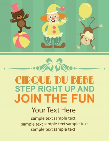 fun circus card  illustrationのイラスト素材
