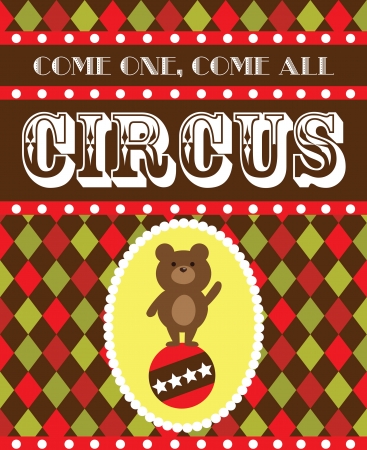 fun circus card  illustrationのイラスト素材