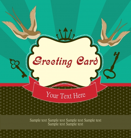cute swallow  card design  vector illustrationのイラスト素材