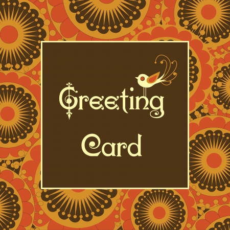 greeting floral card  vector illustrationのイラスト素材