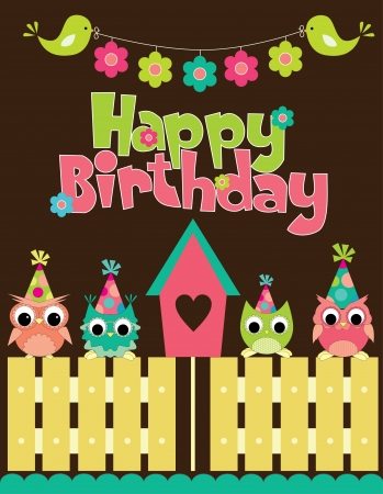 happy birthday card design. vector illustratonのイラスト素材