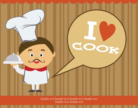 cook card. vector illustrationのイラスト素材