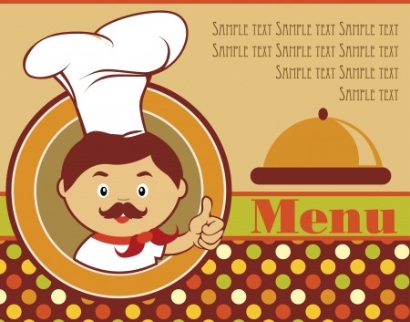 cook card. vector illustrationのイラスト素材
