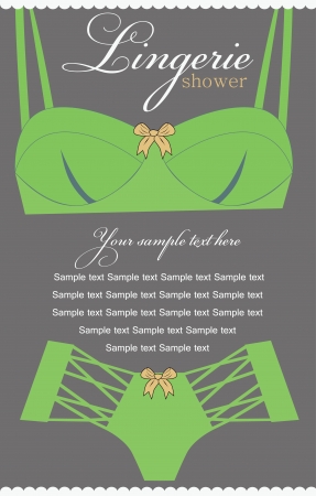 lingerie card. vector illustrationのイラスト素材