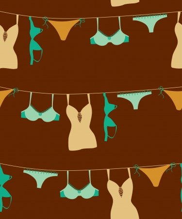 lingerie seamless pattern. vector illustrationのイラスト素材