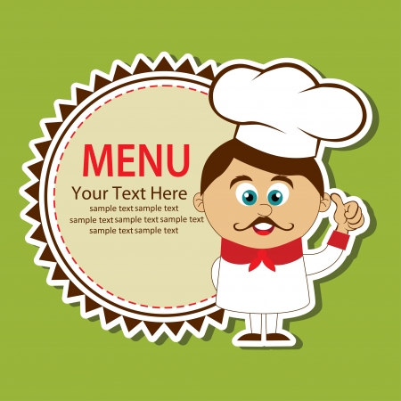 cook card. vector illustrationのイラスト素材
