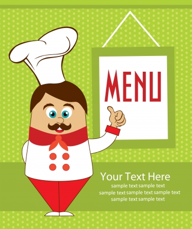 cook card  vector illustrationのイラスト素材