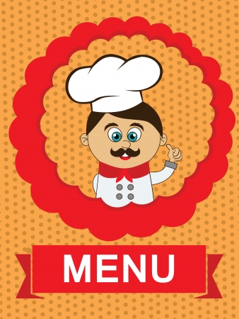 cook card  vector illustrationのイラスト素材