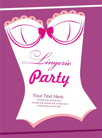 lingerie card  vector illustrationのイラスト素材