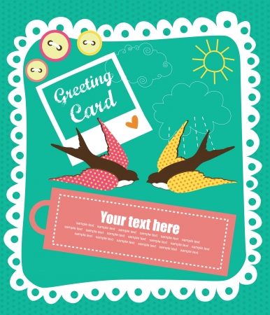 greeting card design  illustrationのイラスト素材