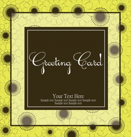 floral greeting card illustrationのイラスト素材