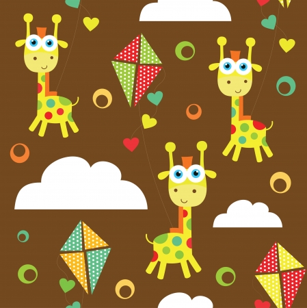 seamless kid pattern.illustrationのイラスト素材