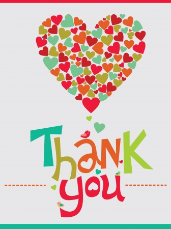 thank you card design  illustrationのイラスト素材