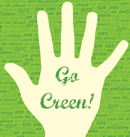 ecology card design illustrationのイラスト素材