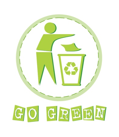 ecology card design illustrationのイラスト素材