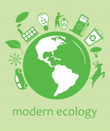ecology card design  illustrationのイラスト素材