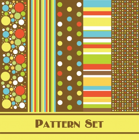 vintage pattern set illustrationのイラスト素材