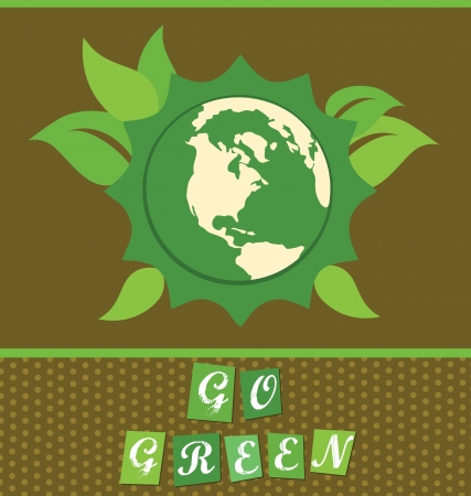 ecology card design  illustrationのイラスト素材