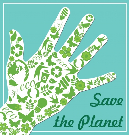 ecology card design  illustrationのイラスト素材