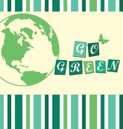 ecology card design illustrationのイラスト素材