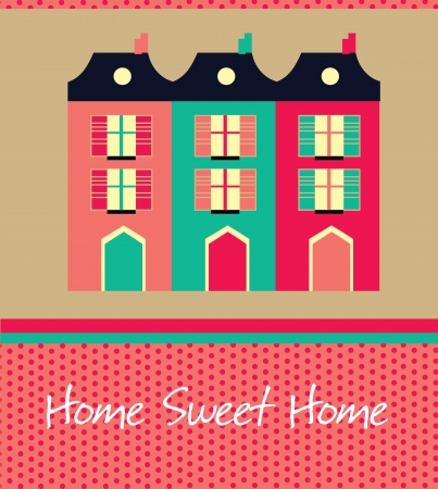 home sweet home card  vector illustrationのイラスト素材