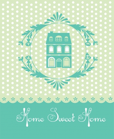 home sweet home card  vector illustrationのイラスト素材