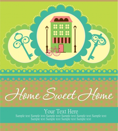 home sweet home card  vector illustrationのイラスト素材