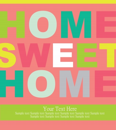 home sweet home card  vector illustrationのイラスト素材