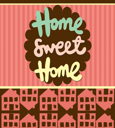 home sweet home card  vector illustrationのイラスト素材