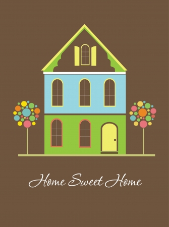 home sweet home card  vector illustrationのイラスト素材
